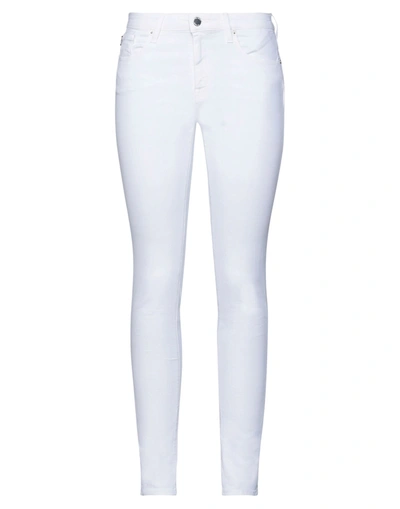 Shop Love Moschino Woman Jeans White Size 28 Cotton, Lyocell, Elastomultiester, Elastane