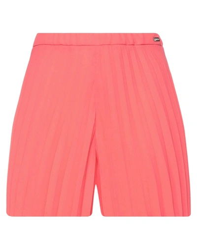 Shop Cristinaeffe Woman Shorts & Bermuda Shorts Coral Size 8 Polyester In Red