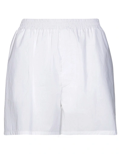 Shop Philosophy Di Lorenzo Serafini Woman Shorts & Bermuda Shorts Ivory Size 8 Cotton In White