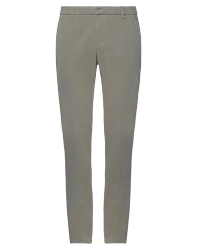 Shop Dondup Man Pants Military Green Size 30 Cotton, Elastane