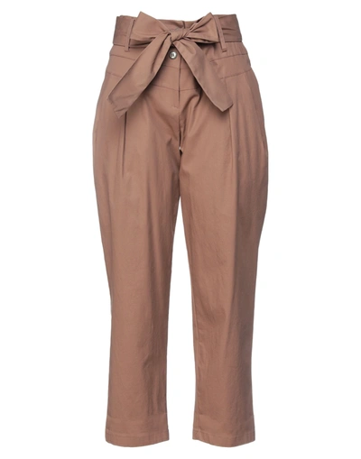 Shop Olla Parèg Olla Parég Woman Pants Light Brown Size 6 Cotton, Elastane In Beige