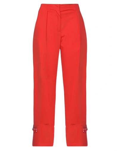 Shop Beatrice B Beatrice .b Woman Pants Red Size 8 Cotton, Elastane