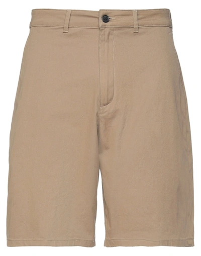 Department Five Basic Gabardine Bermuda Shorts In Beige