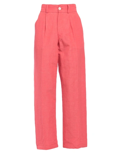 Shop Momoní Woman Pants Red Size 8 Cotton, Linen, Silk