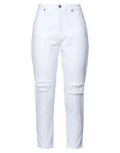 Shop Exte Woman Denim Pants White Size 10 Cotton