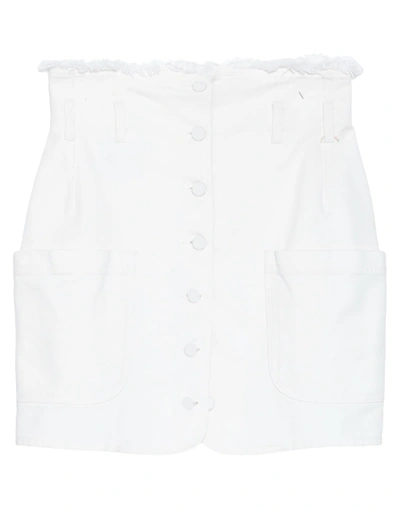 Shop Philosophy Di Lorenzo Serafini Woman Mini Skirt White Size 8 Cotton