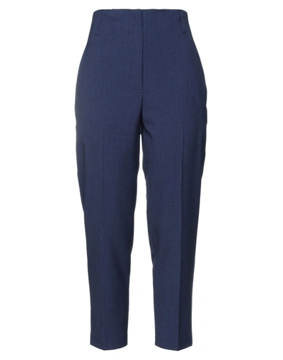 Shop Ottod'ame Woman Pants Blue Size 10 Polyester, Viscose, Elastane