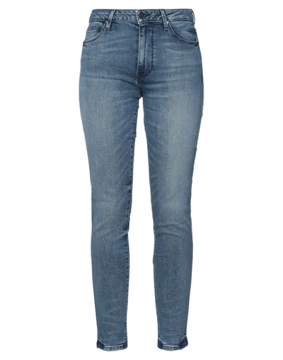 Shop Guess Woman Jeans Blue Size 24w-30l Cotton, Elastane