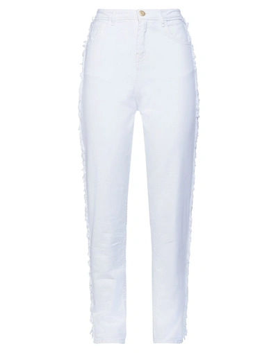 Shop Revise Woman Jeans White Size 26 Cotton
