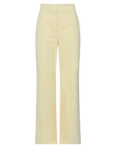 Shop Ottod'ame Woman Pants Yellow Size 6 Cotton, Linen