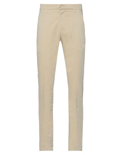 Shop Dondup Man Pants Beige Size 29 Cotton, Elastane