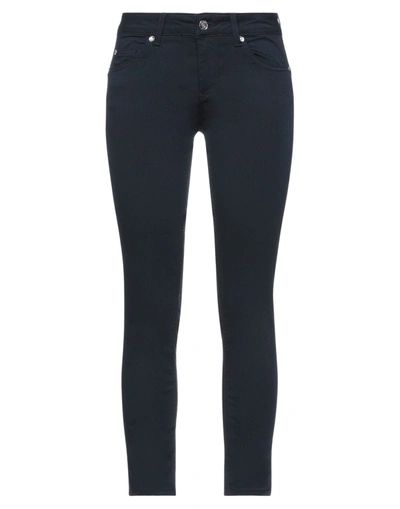 Shop Liu •jo Woman Pants Midnight Blue Size 24w-28l Cotton, Polyester, Elastane
