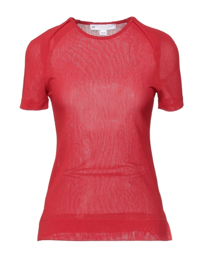 Shop Y-3 Woman T-shirt Red Size M Triacetate, Polyester