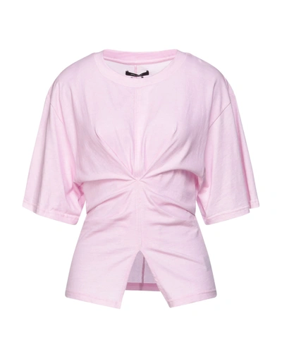 Shop Isabel Marant Woman T-shirt Pink Size 2 Cotton