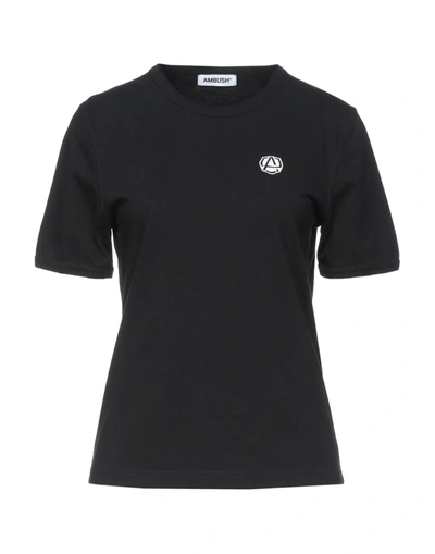 Shop Ambush Woman T-shirt Black Size Xs Cotton, Polyester