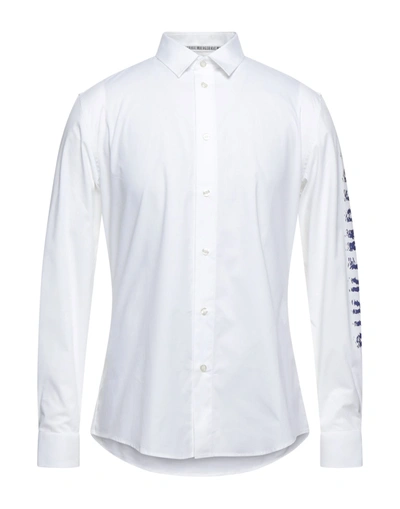 Shop Bikkembergs Man Shirt White Size 15 ¾ Cotton, Elastane
