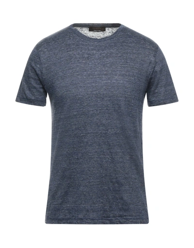 Shop Jeordie's Man T-shirt Midnight Blue Size Xl Linen
