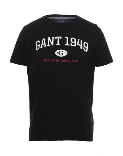 Shop Gant T-shirts In Black