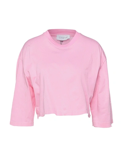 Shop Cinqrue Woman T-shirt Pink Size Xs Cotton