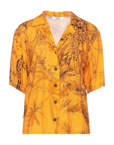 Shop Jijil Woman Shirt Orange Size 10 Viscose