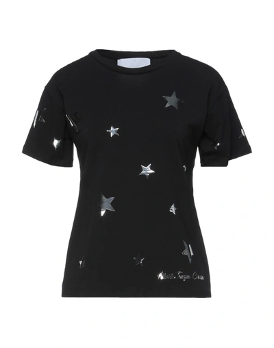 Shop Alberta Tanzini Woman T-shirt Black Size M Cotton, Elastane