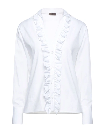 Shop Olla Parèg Olla Parég Woman Shirt White Size 6 Cotton, Polyamide, Elastane