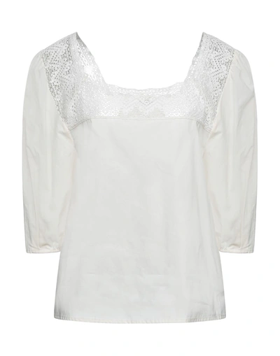 Shop True Royal Woman Top Ivory Size 4 Cotton In White