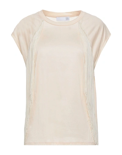 Shop Douuod Woman T-shirt Beige Size L Cotton