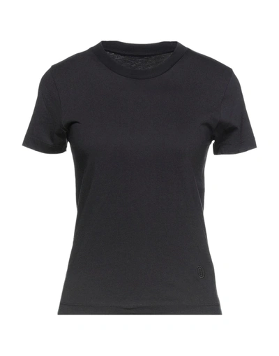 Shop Mm6 Maison Margiela Woman T-shirt Black Size L Cotton
