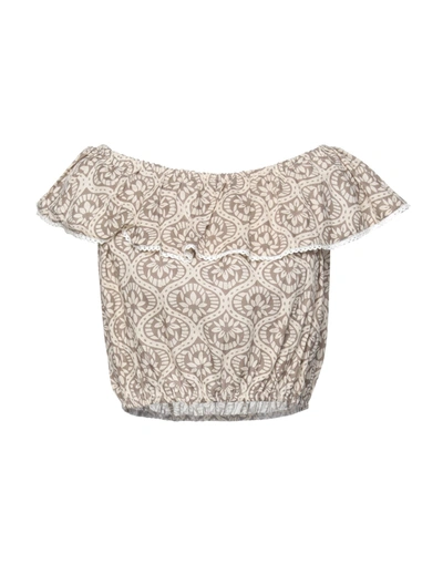 Shop Aghata Blouses In Beige