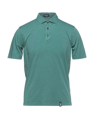 Shop Drumohr Polo Shirts In Green