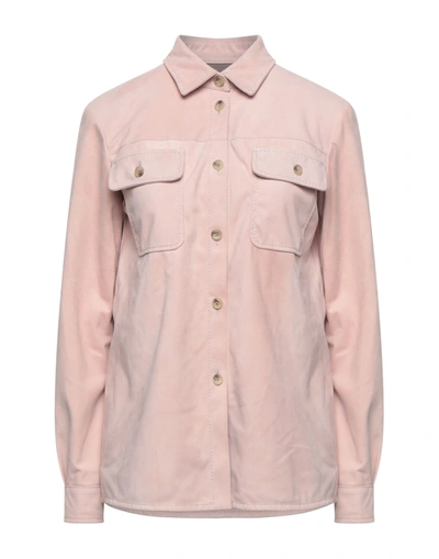 Shop Armani Collezioni Woman Shirt Light Pink Size 8 Goat Skin