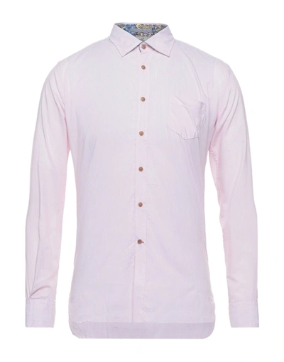 Shop Alessandro Lamura Man Shirt Pink Size Xl Polyester, Cotton