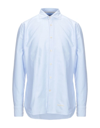 Shop Tintoria Mattei 954 Man Shirt Sky Blue Size 17 Cotton