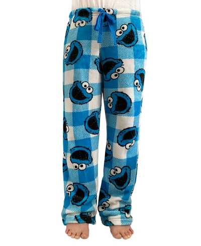 Sesame Street Plush Cookie Monster Pajama Pants In White | ModeSens