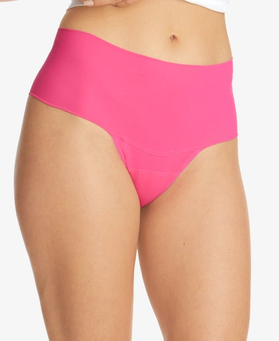 Shop Hanky Panky Women's Breathe High-rise Thong Underwear In Provocative Pink