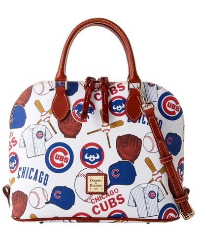 Shop Dooney & Bourke Women's White Chicago Cubs Game Day Zip Satchel