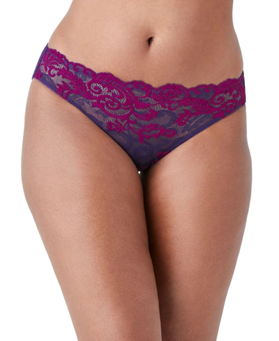 Shop Wacoal Women's Instant Icon Bikini Underwear 843322 In Violet Indigo/hollyhock