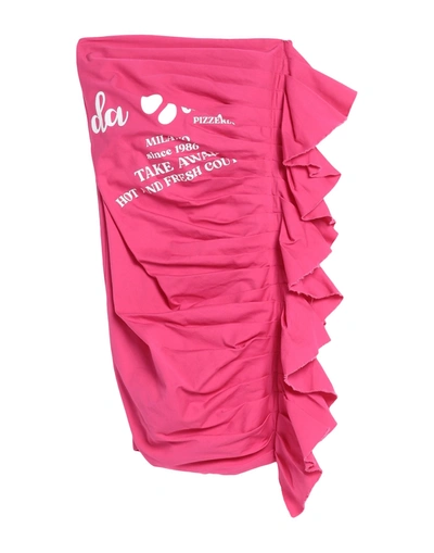 Shop Gna Gina Gorgeous Woman Short Dress Fuchsia Size 2 Cotton, Elastane In Pink