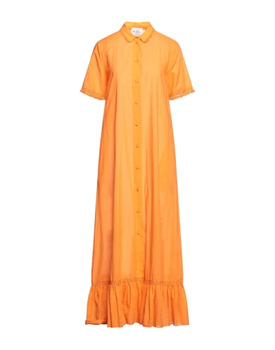 Shop Be Blumarine Long Dresses In Orange