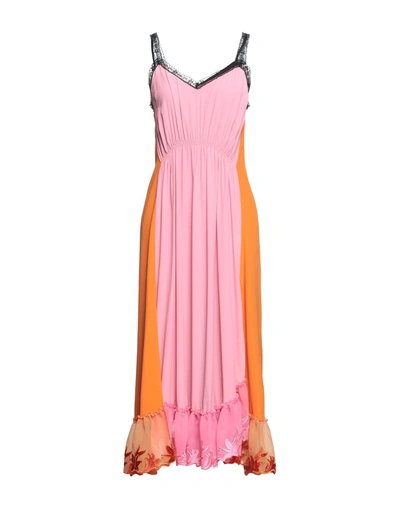 Shop Beatrice B Beatrice .b Woman Midi Dress Pink Size 6 Acetate, Silk