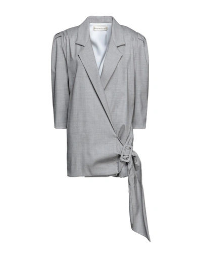 Shop Nineminutes Overcoats In Light Grey
