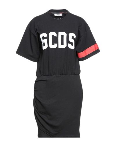 Shop Gcds Woman Mini Dress Black Size L Cotton