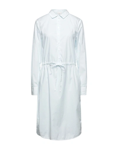 Shop Her Shirt Her Dress Woman Midi Dress Sky Blue Size M Cotton, Elastane