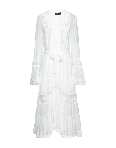 Shop Giulia N Midi Dresses In White