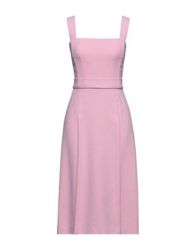 Shop Dolce & Gabbana Woman Midi Dress Pink Size 12 Viscose, Acetate, Elastane