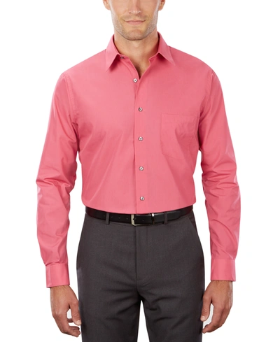 Van Heusen Men's Regular Fit Point Collar Poplin Dress Shirt In Desert Rose  | ModeSens