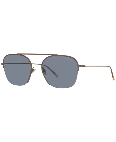 Shop Giorgio Armani Men's Sunglasses, Ar6124 55 In Matte Bronze