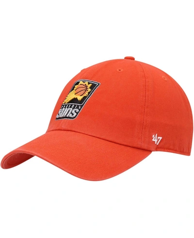 Shop 47 Brand Men's Orange Phoenix Suns Team Clean Up Adjustable Hat