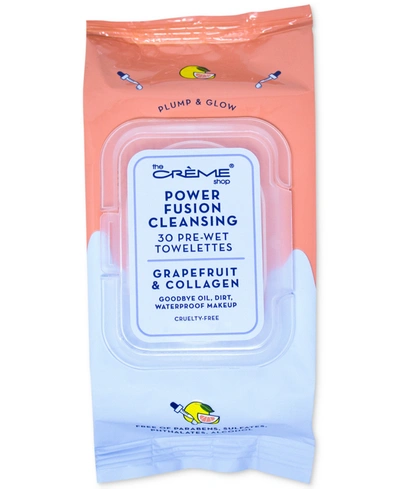 Shop The Creme Shop Power Fusion Cleansing Towelettes In Grapefruit Collagen